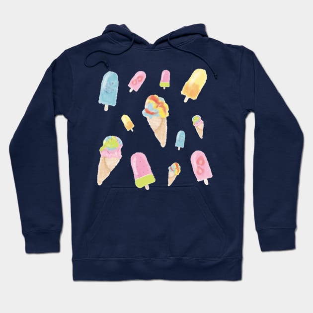 Bright Rainbow Ice Cream Hoodie by Becki Sturgeon